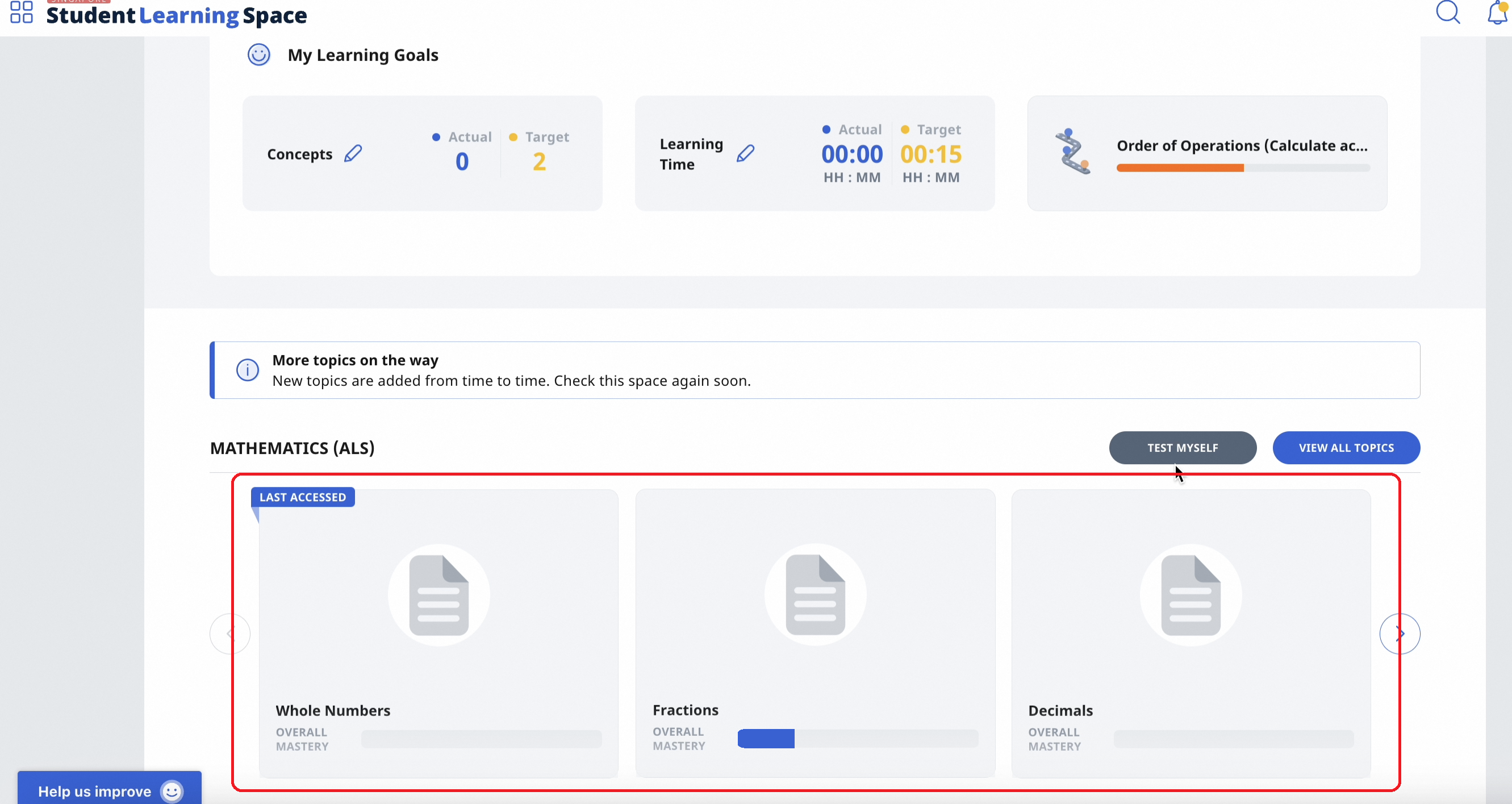 (A1) Access Adaptive Learning System (ALS)