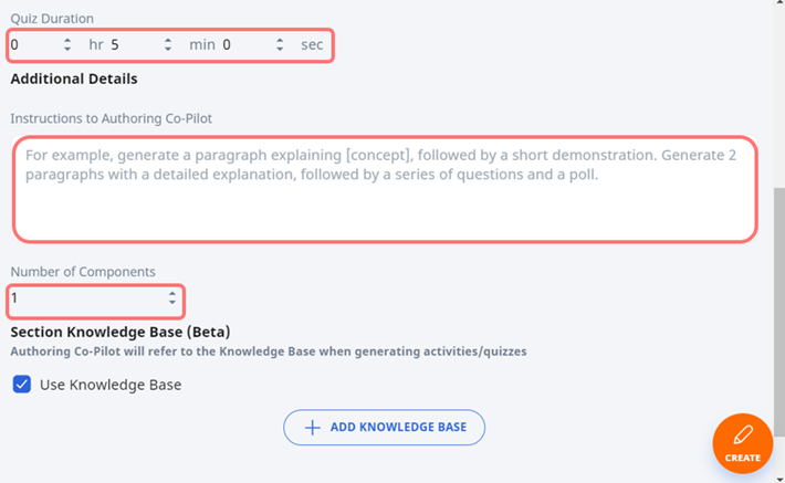 Create New Quiz with Authoring Copilot
