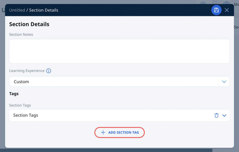 (E1, v) Tag Resources to Adaptive Learning System
